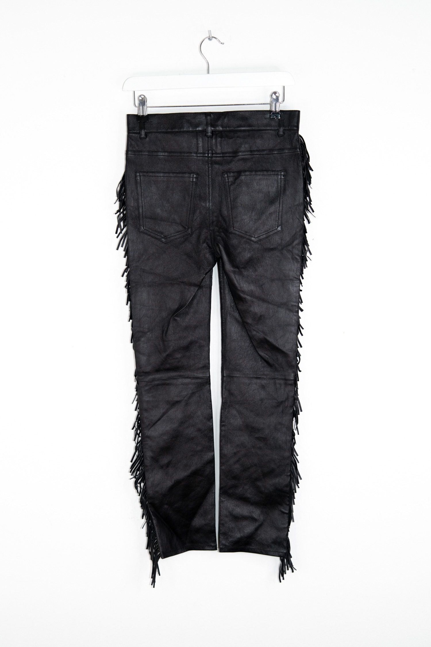 Thumbnail of http://Saint%20Laurent%20Lederhose%20mit%20Fransen%20in%20Schwarz