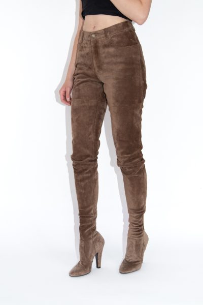 Saint Laurent Pantaboots aus Wildleder in Braun