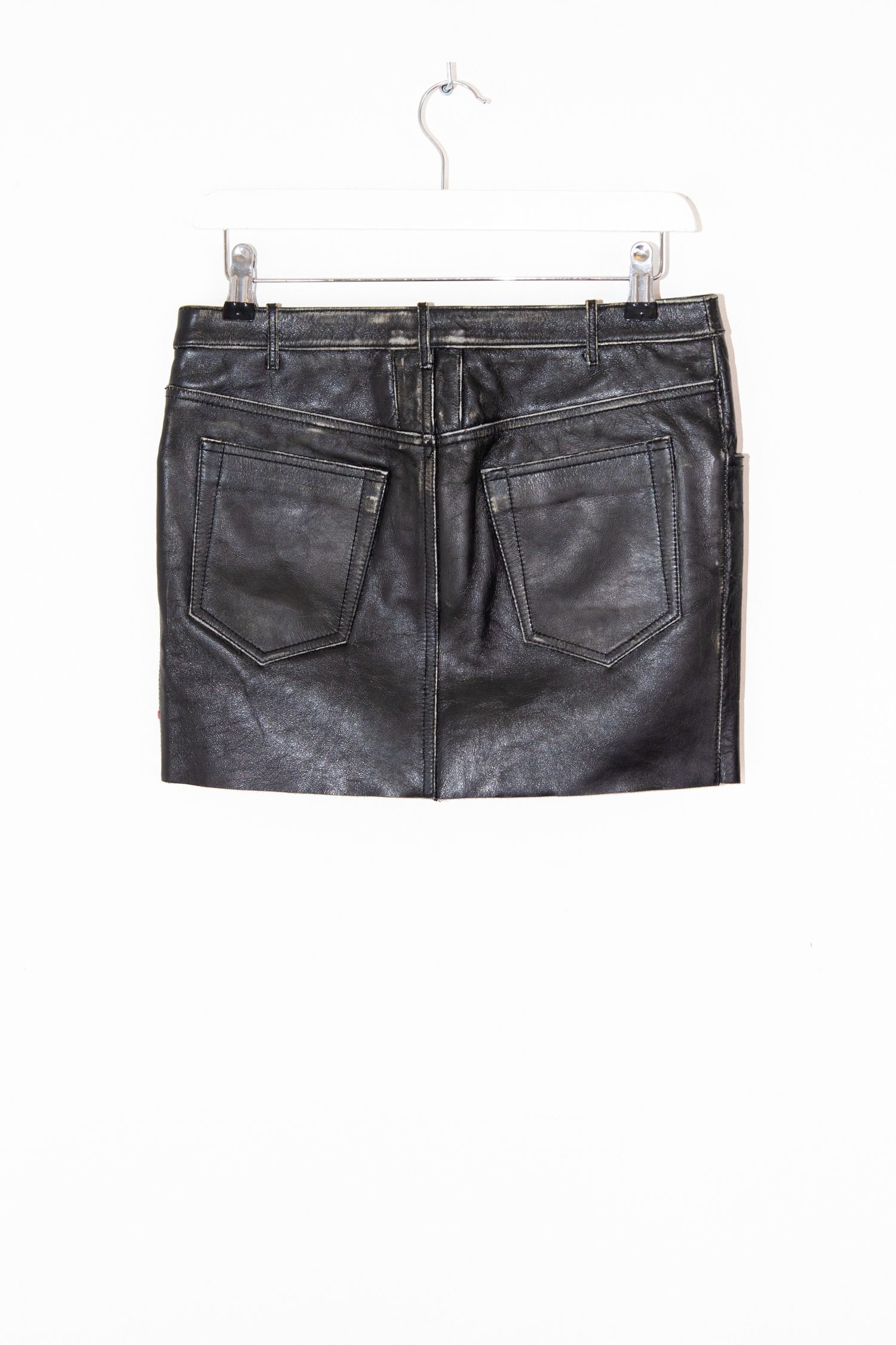 Thumbnail of http://Saint%20Laurent%20Lederrock%20im%20Used-Look%20in%20Schwarz