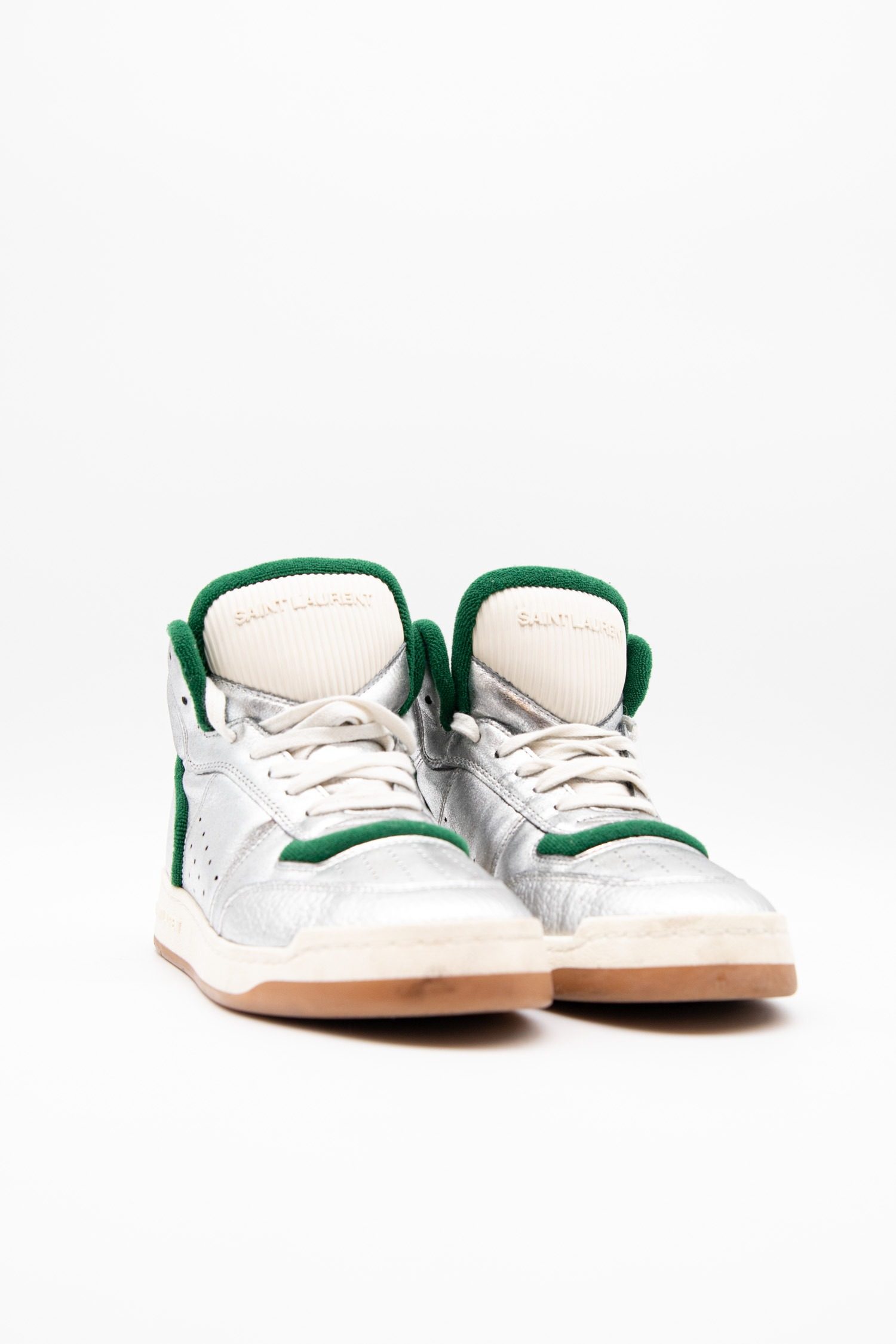 Thumbnail of http://Saint%20Laurent%20SL/80%20Sneaker%20in%20Silber%20und%20Grün