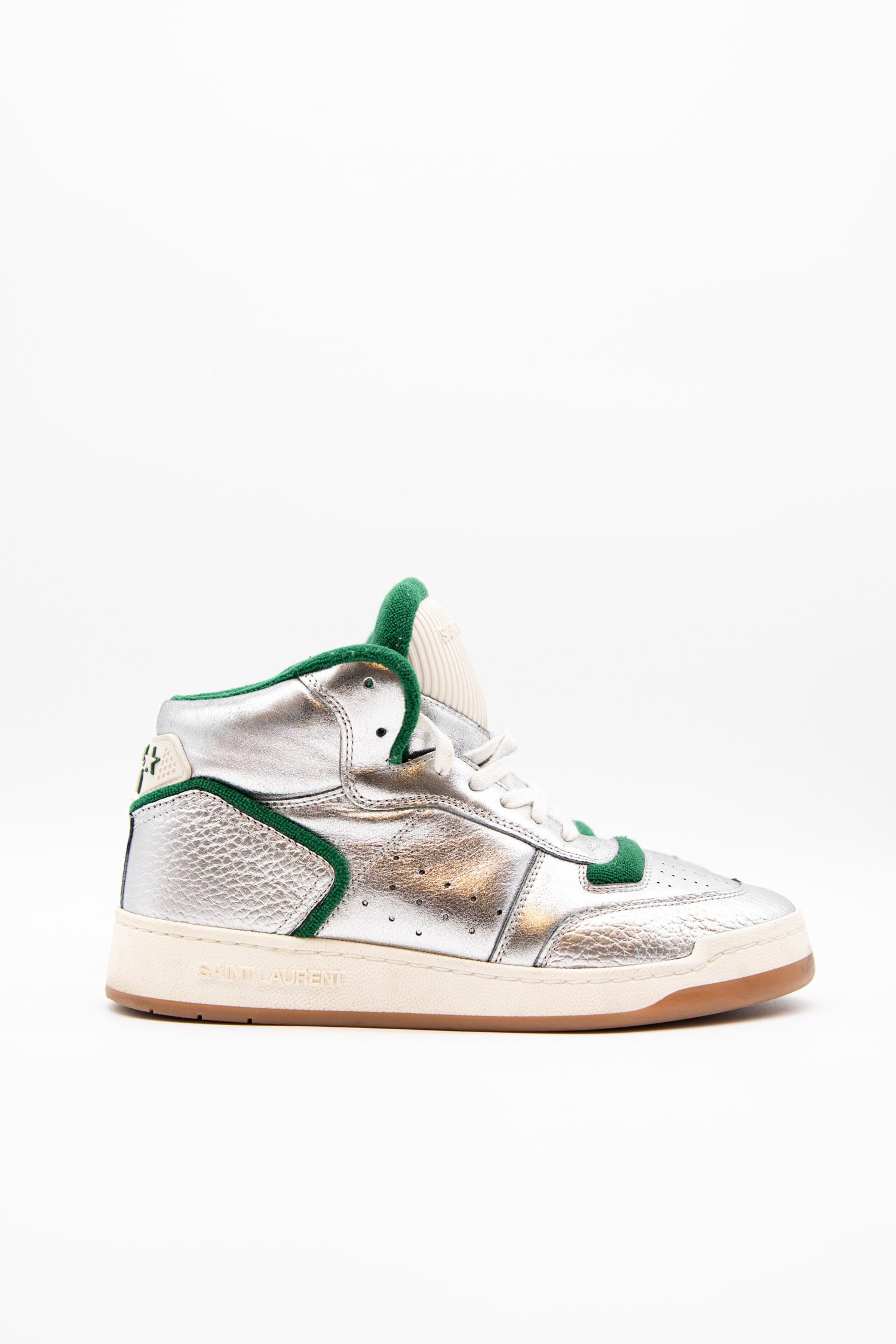 Thumbnail of http://Saint%20Laurent%20SL/80%20Sneaker%20in%20Silber%20und%20Grün