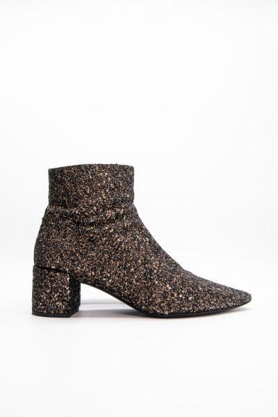 Saint Laurent "LouLou 50" Stiefeletten mit Glitzer