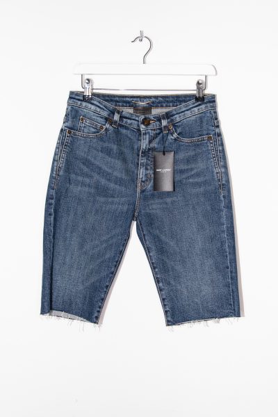 Saint Laurent Jeansshorts in Blau