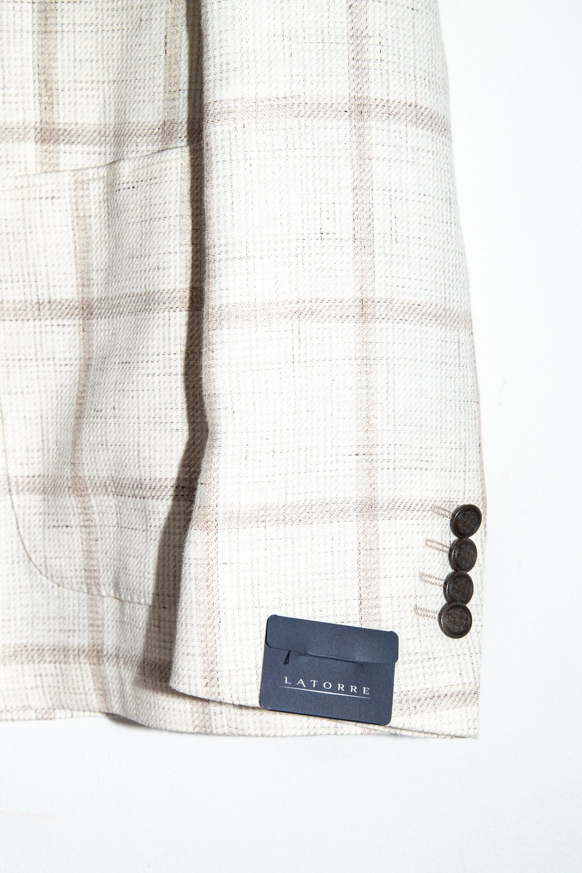 Thumbnail of http://Sartoria%20Latorre%20Sakko%20mit%20Karomster%20in%20Ecru%20und%20Beige