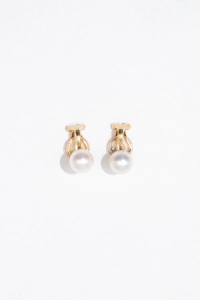 Schoeffel Ohrclips mit Akoya Perle in Gold