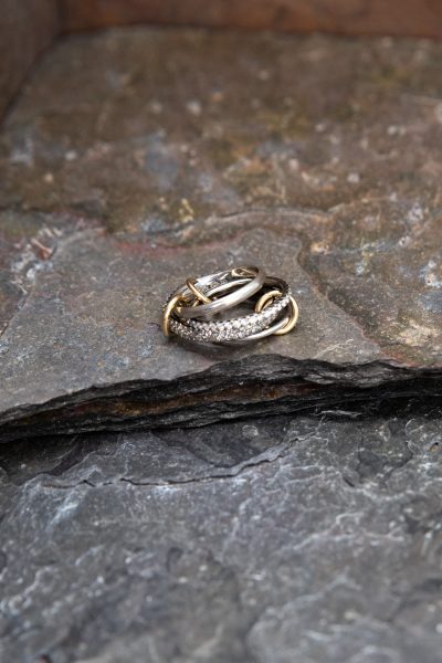 Spinelli Kilcollin "Vega" Ring in Silber und Gold