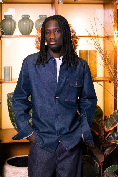 A.P.C Jeansjacke im Workwear-Stil in Dunkelblau