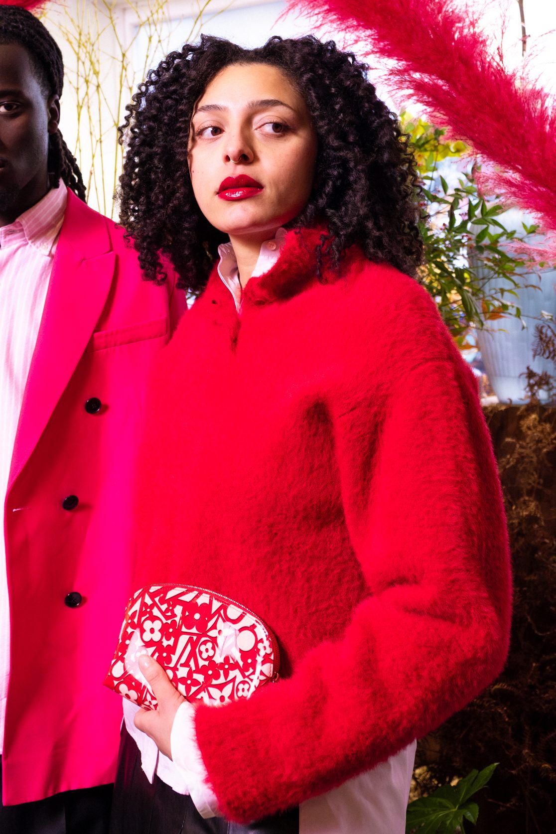 Jacquemus "Le Polo Neve" Pullover in Rot und Pink