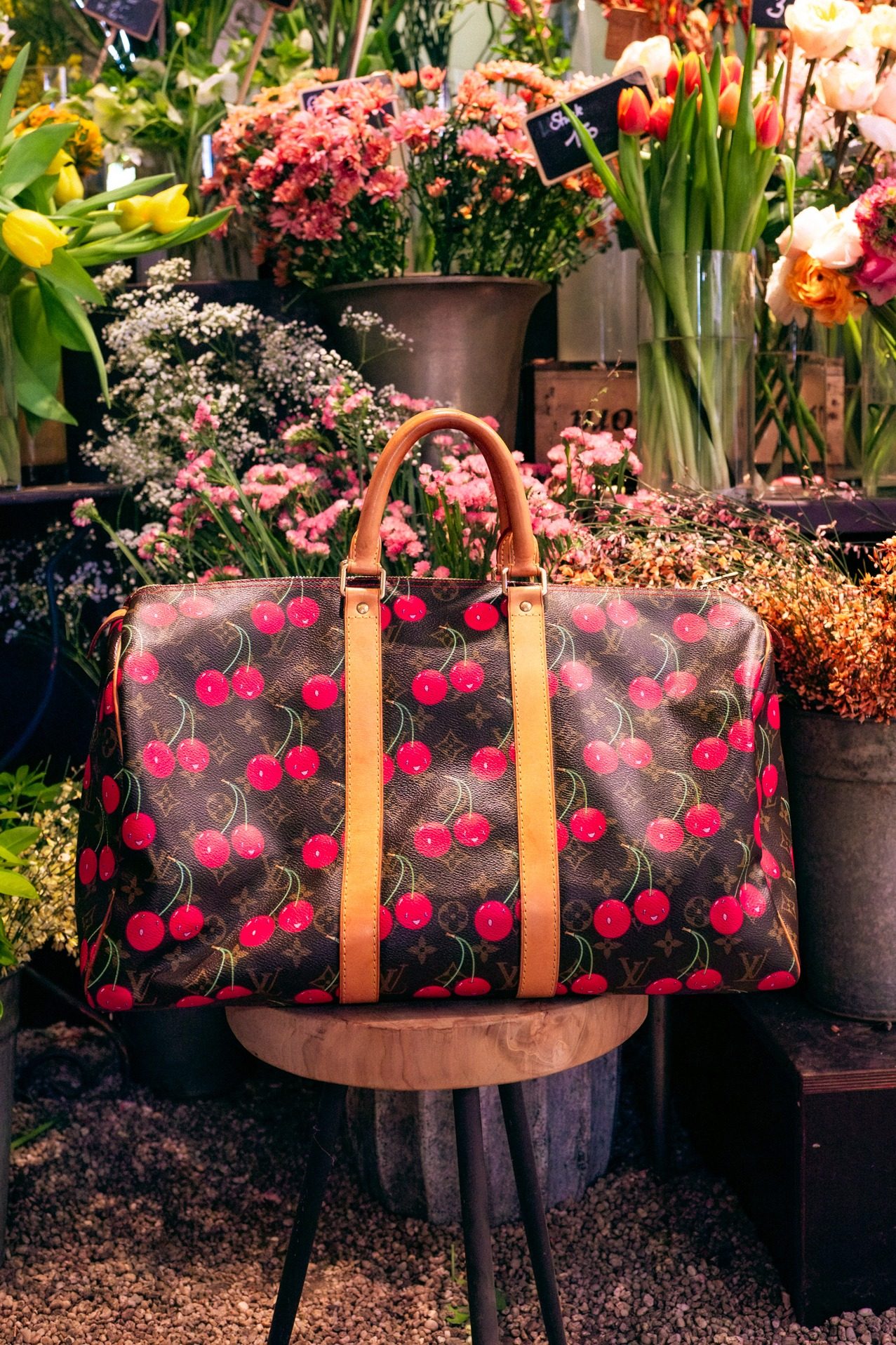 Thumbnail of http://Louis%20Vuitton%20x%20Takashi%20Murakami%20Keepall%20Reisetasche