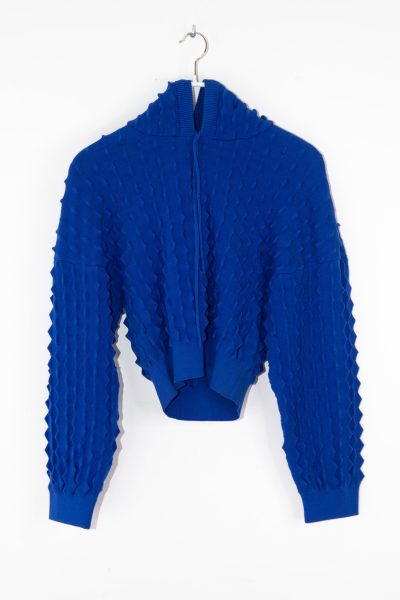 Stella McCartney Hoodie mit Struktur in Kobaltblau