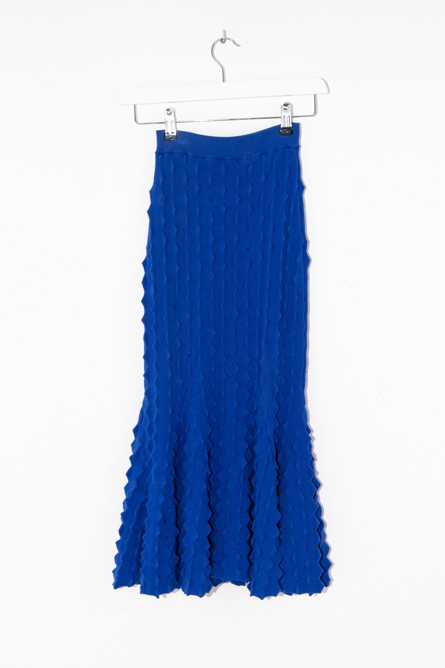 Stella McCartney Godetrock mit Struktur in Kobaltblau