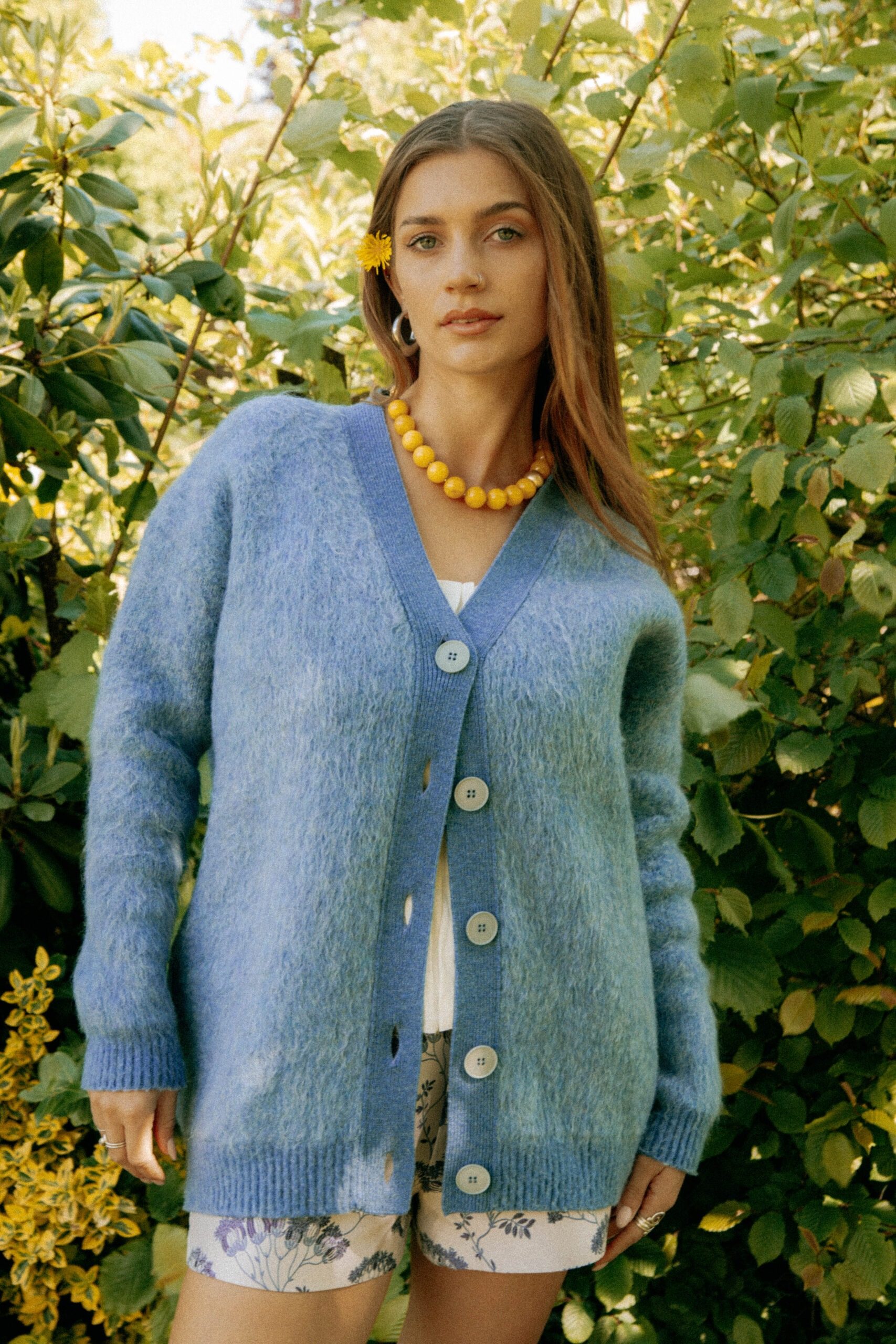 Stella McCartney Strickjacke in Hellblau