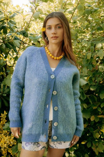 Stella McCartney Strickjacke in Hellblau