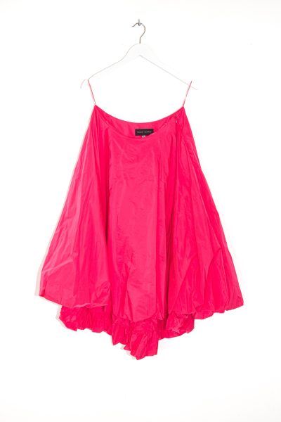 Talbot Runhof Midirock mit Ballonsaum in Pink