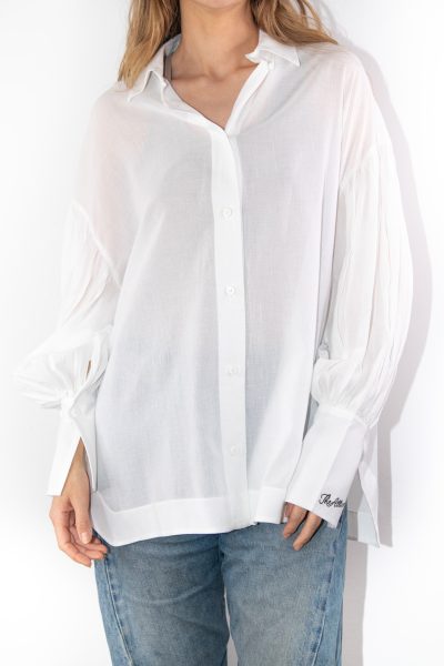 The Attico Oversize-Bluse in Weiß