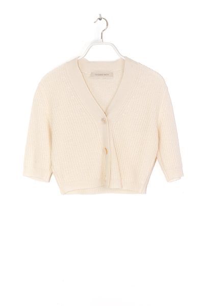 Thomas Rath Strickjacke aus Kaschmir in Ecru