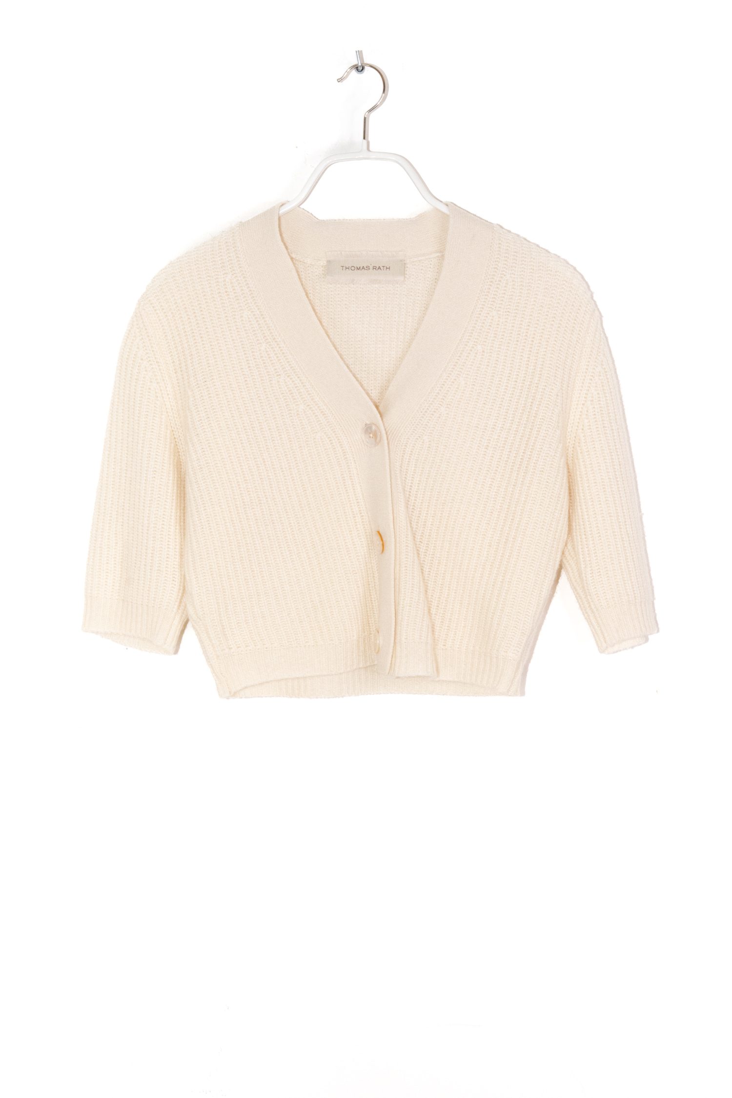 Thomas Rath Strickjacke aus Kaschmir in Ecru