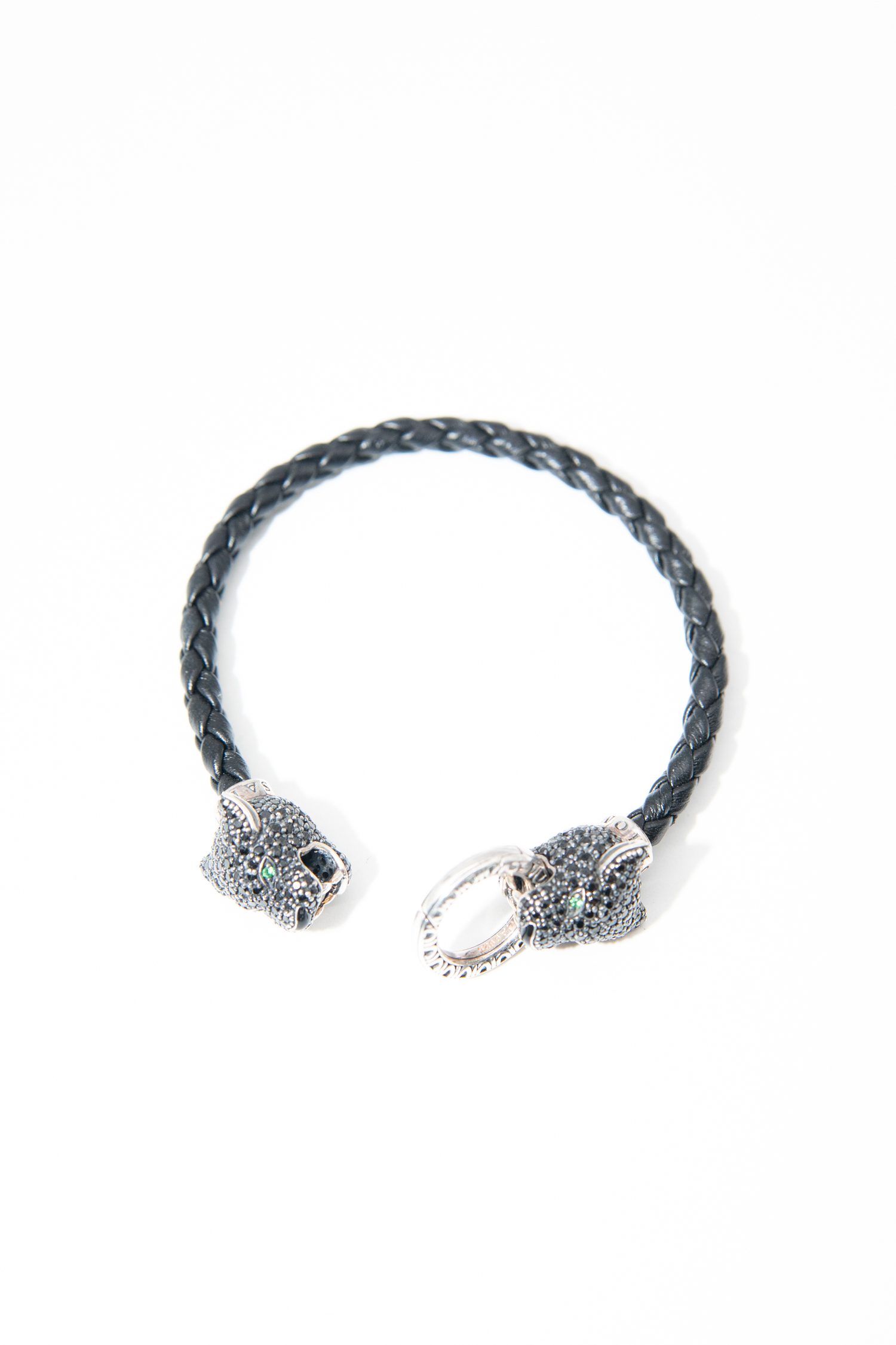 Thomas Sabo "Black Cat" Lederarmband in Schwarz