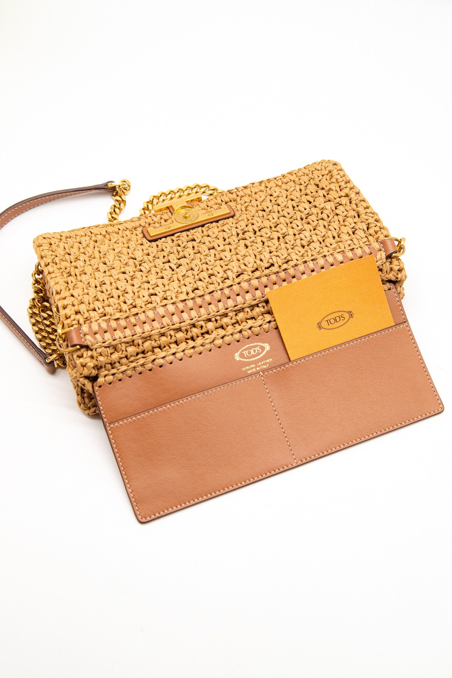 Thumbnail of http://Tod's%20Flap%20T%20Timeless%20Rafia%20Micro%20Umhängetasche