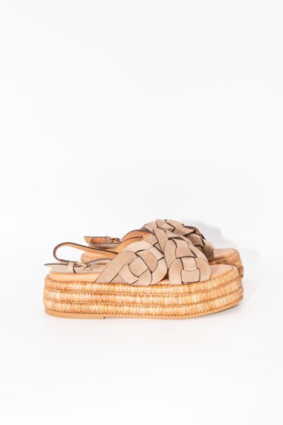 Tod´s "Kate" Mules aus Bast in Brauntönen