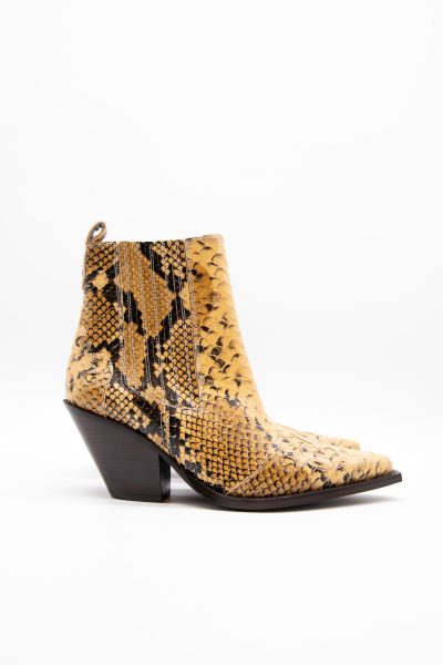 Toral Stiefelette im Schlangen-Print in Vanille