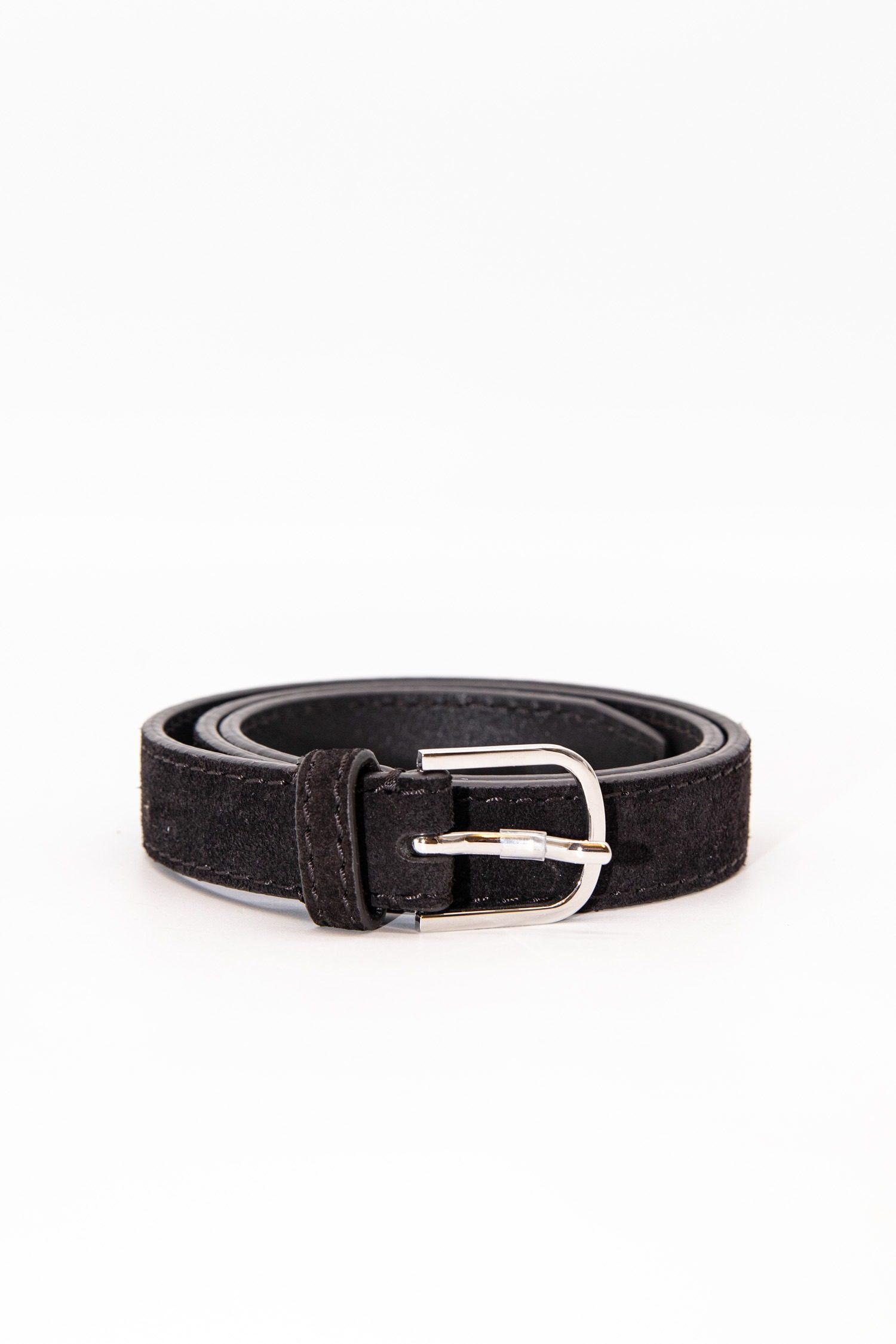 Thumbnail of http://Toteme%20Veloursleder%20Gürtel%20in%20Schwarz%20und%20Silber
