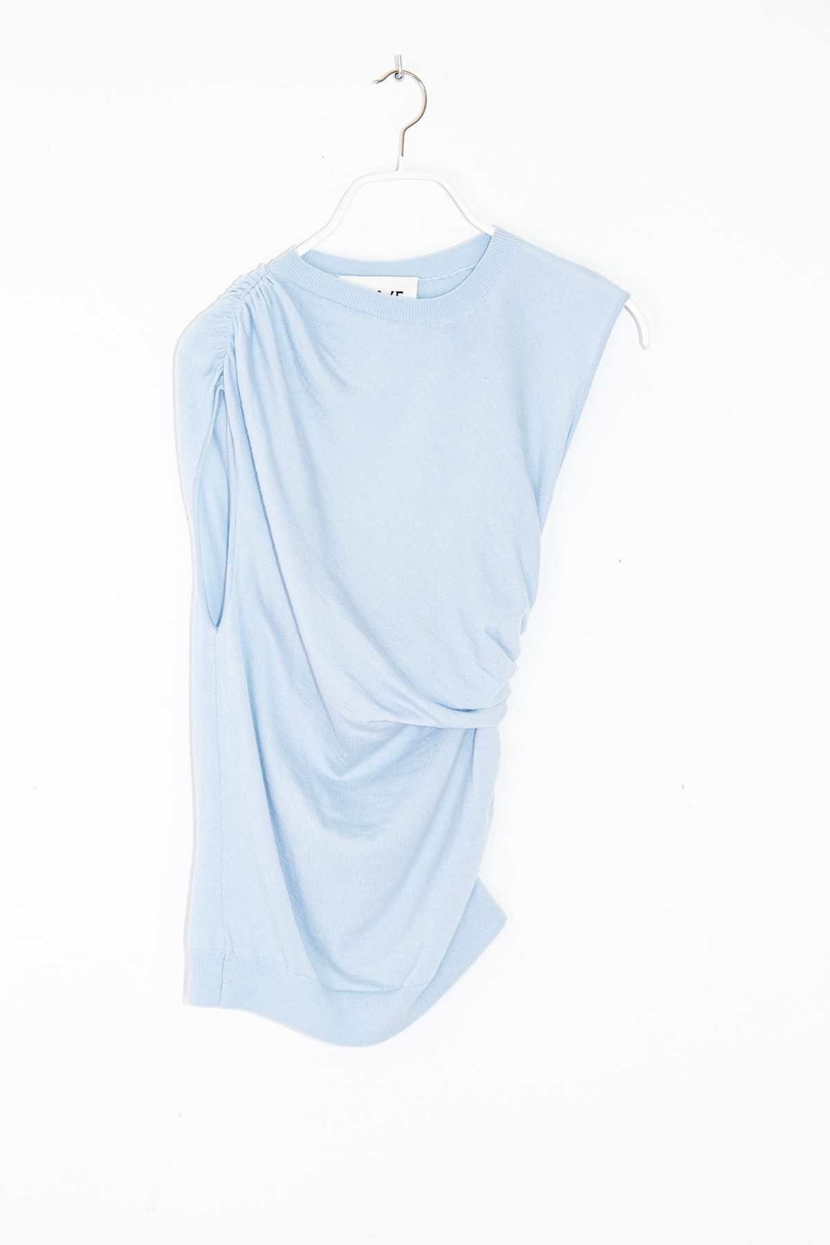 Tove "Vita" Feinstrick Top in Hellblau