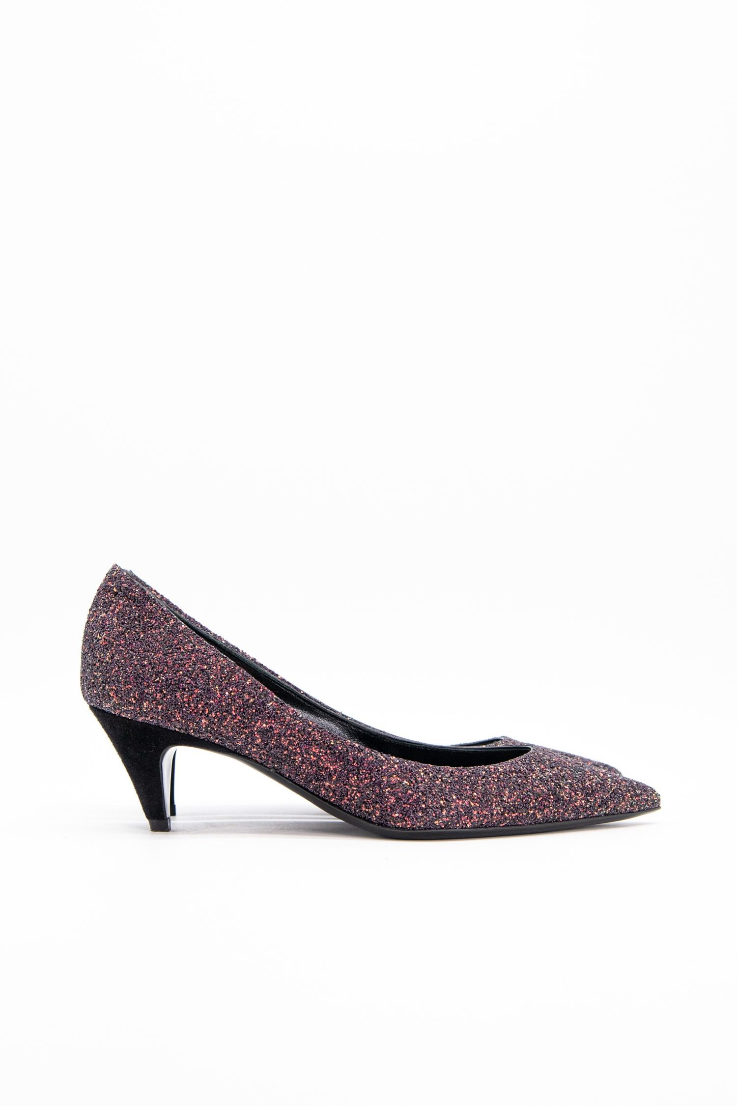 Thumbnail of http://Saint%20Laurent%20Charlotte%2055%20Pumps%20in%20Glitter%20Aubergine