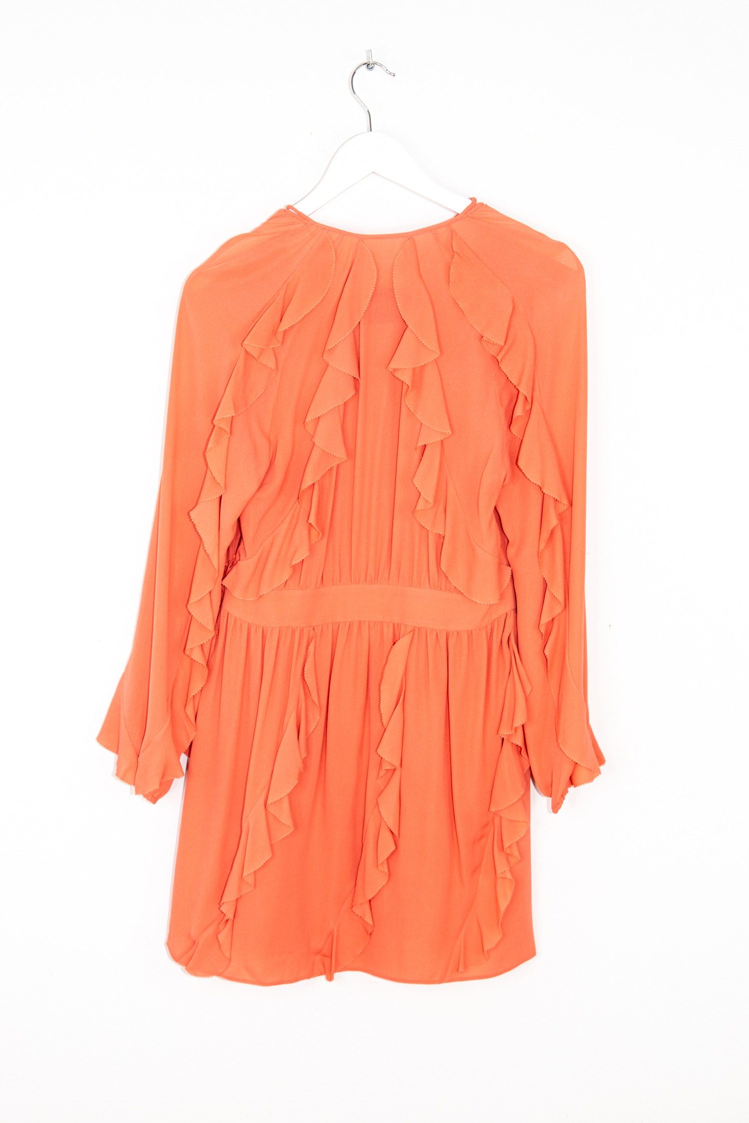 Thumbnail of http://Valentino%20Minikleid%20mit%20Volants%20in%20Koralle