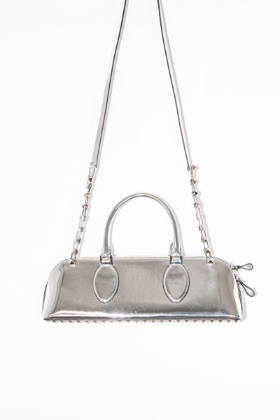 Valentino "Rockstud" Handtasche mit Nieten in Silber