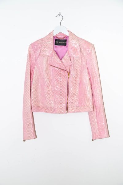 Versace Vintage Jacke mit Reverskragen in Pink