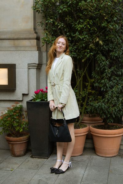 Versace Jeans Couture Vintage Ledermantel in Beige
