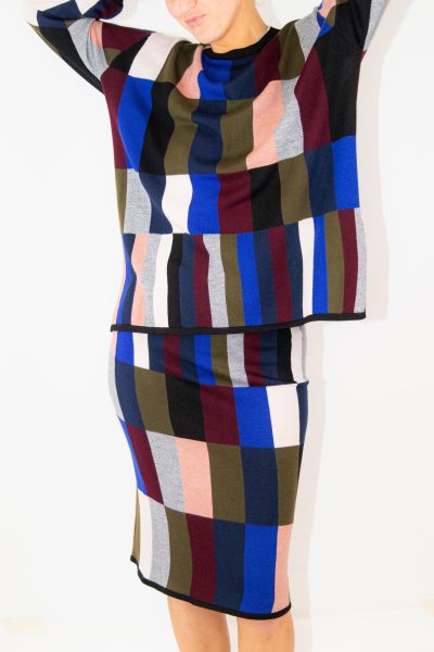 Victoria Beckham Strickpullover mit grafischem Farbblockmuster