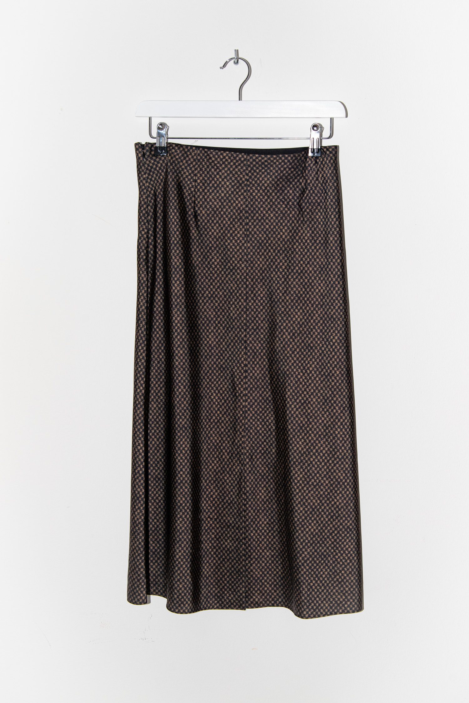 Vince Set aus Bluse und Rock in Brauntönen