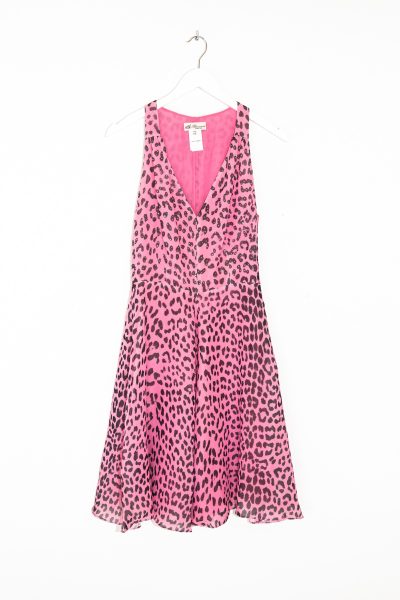 Blumarine Minikleid mit Leomuster in Pink und Schwarz
