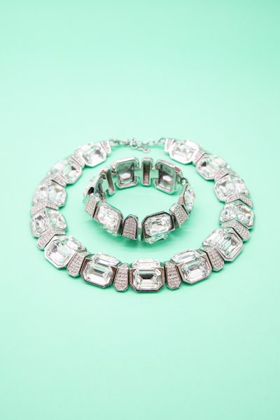 Dior Vintage Schmuck-Set in Silber