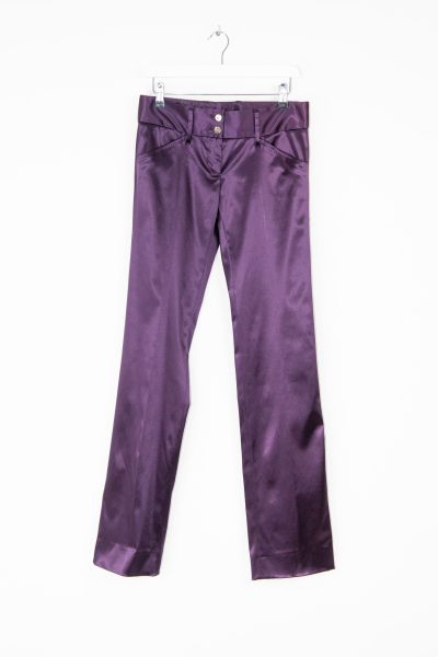 Vintage Dolce & Gabbana glänzende Hose in Lila