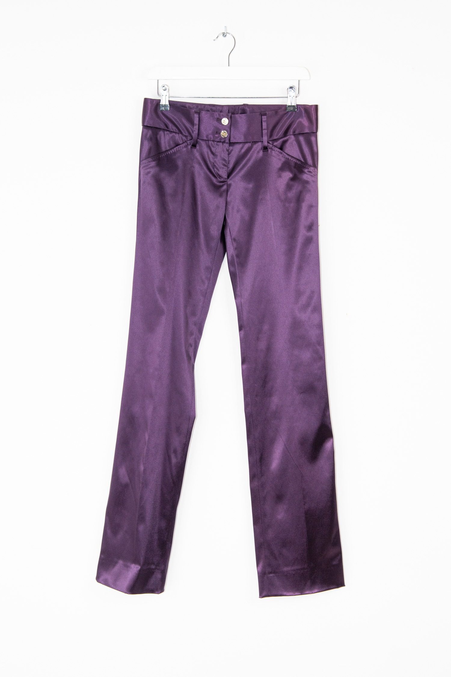 Thumbnail of http://Vintage%20Dolce%20&%20Gabbana%20glänzende%20Hose%20in%20Lila