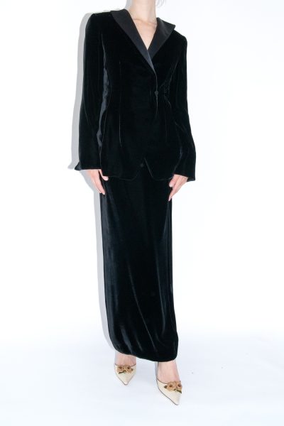 Giorgio Armani Vintage Samt Kostüm