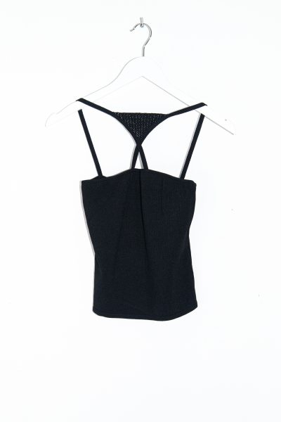 Gucci Vintage Top aus Rippstrick in Schwarz
