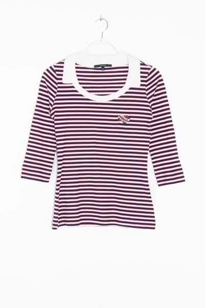 Gucci Vintage Oberteil mit 3/4-Ärmeln gestreift in rot, weiß, blau