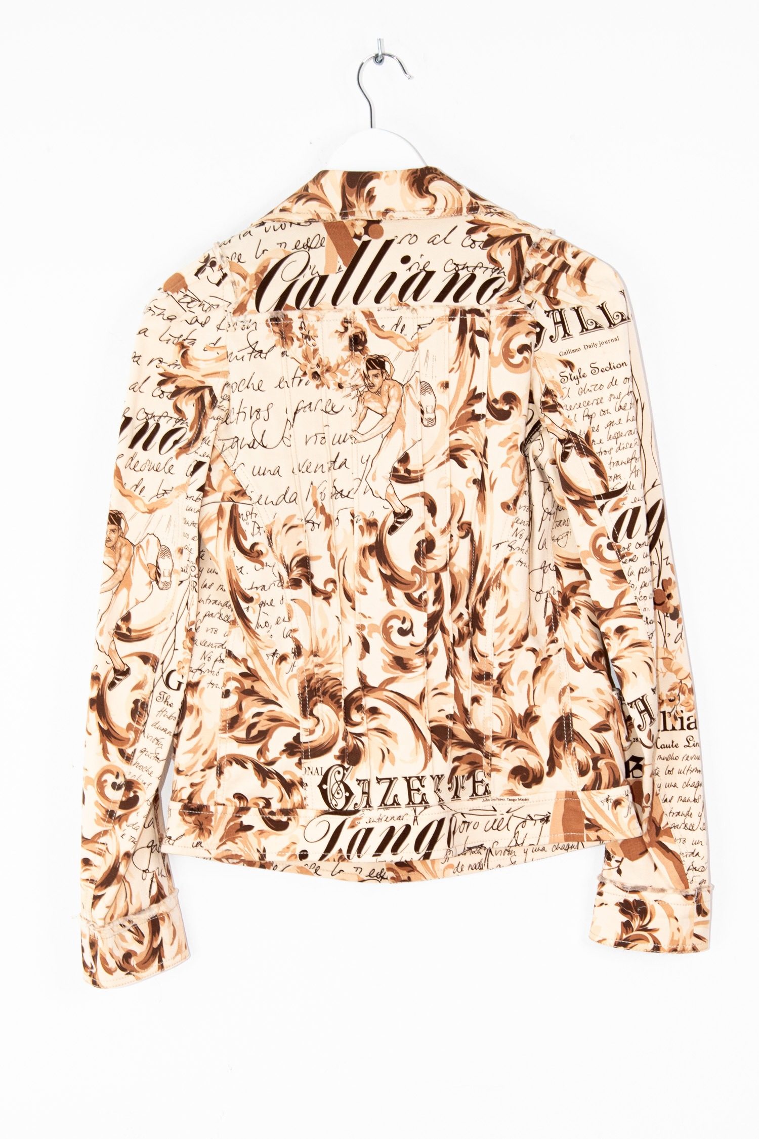 Thumbnail of http://Vintage%20John%20Galliano%20Set%20aus%20Jacke%20und%20Top%20in%20Beige%20und%20Braun