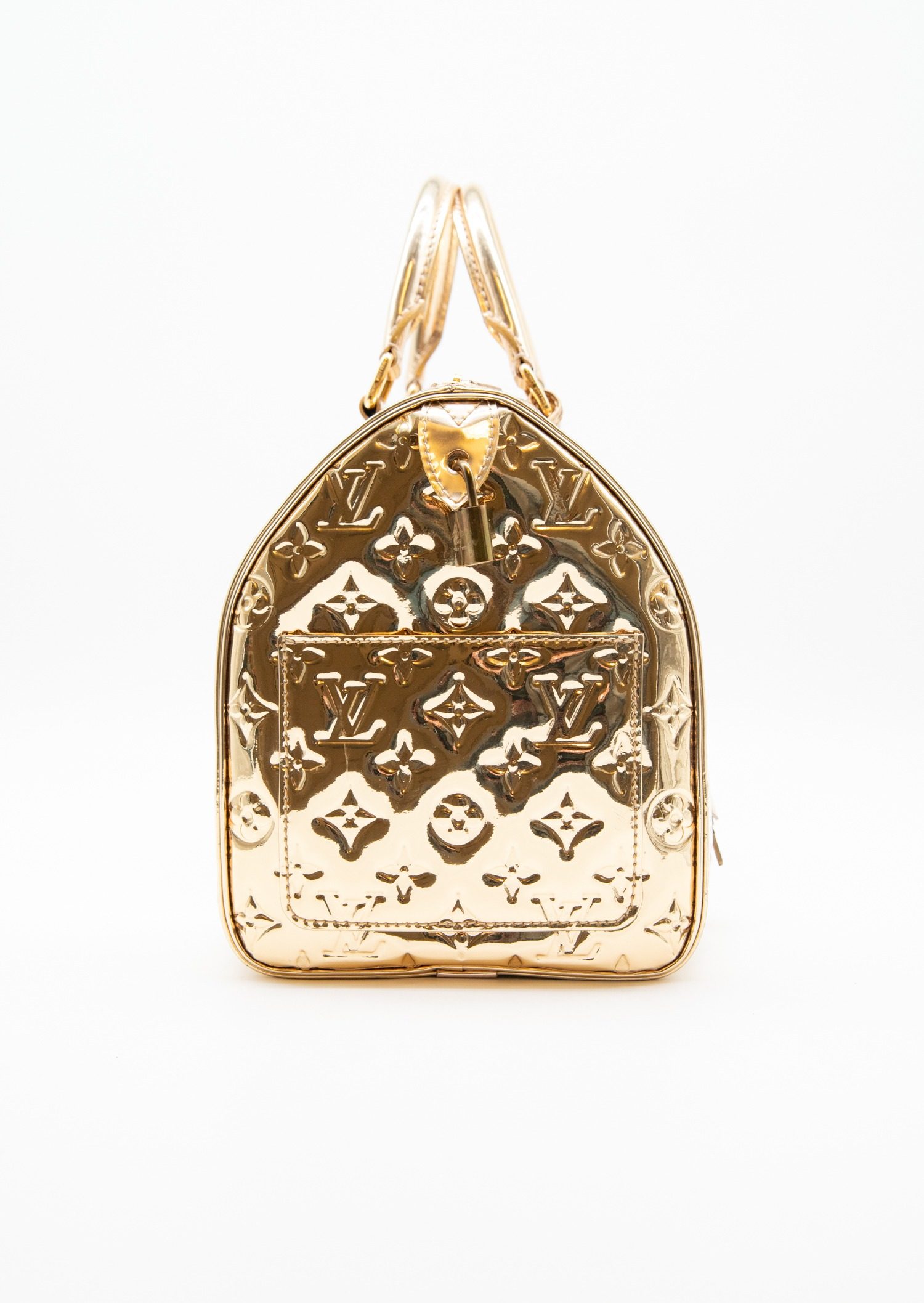 Thumbnail of http://Vintage%20Louis%20Vuitton%20Speedy%20Monogramm%20Miroir%20Tasche%20in%20Gold