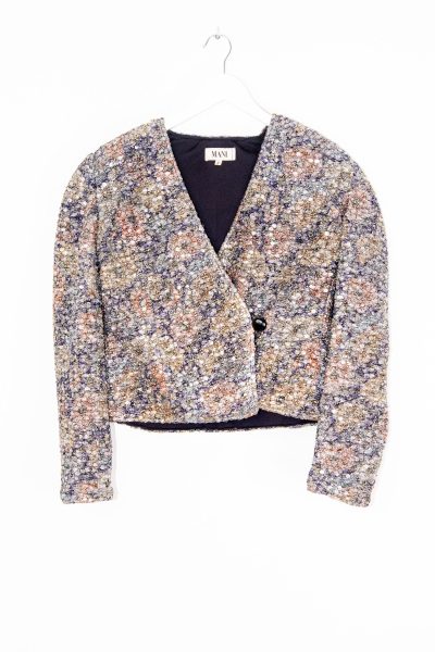 Mani Vintage Blazer mit Pailetten in Gold und Apricot