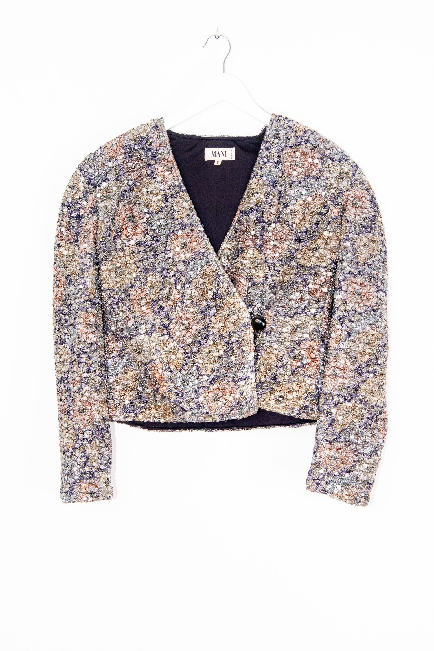 Thumbnail of http://Mani%20Vintage%20Blazer%20mit%20Pailetten%20in%20Gold%20und%20Apricot