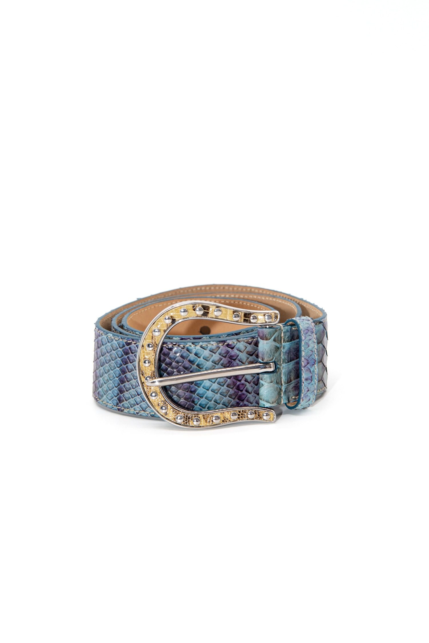 Thumbnail of http://Prada%20Vintage%20Gürtel%20in%20Python-Optik%20in%20Blau%20und%20Lila