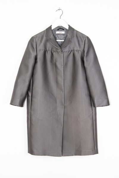 Prada Vintage Mantel in Grau aus Satin