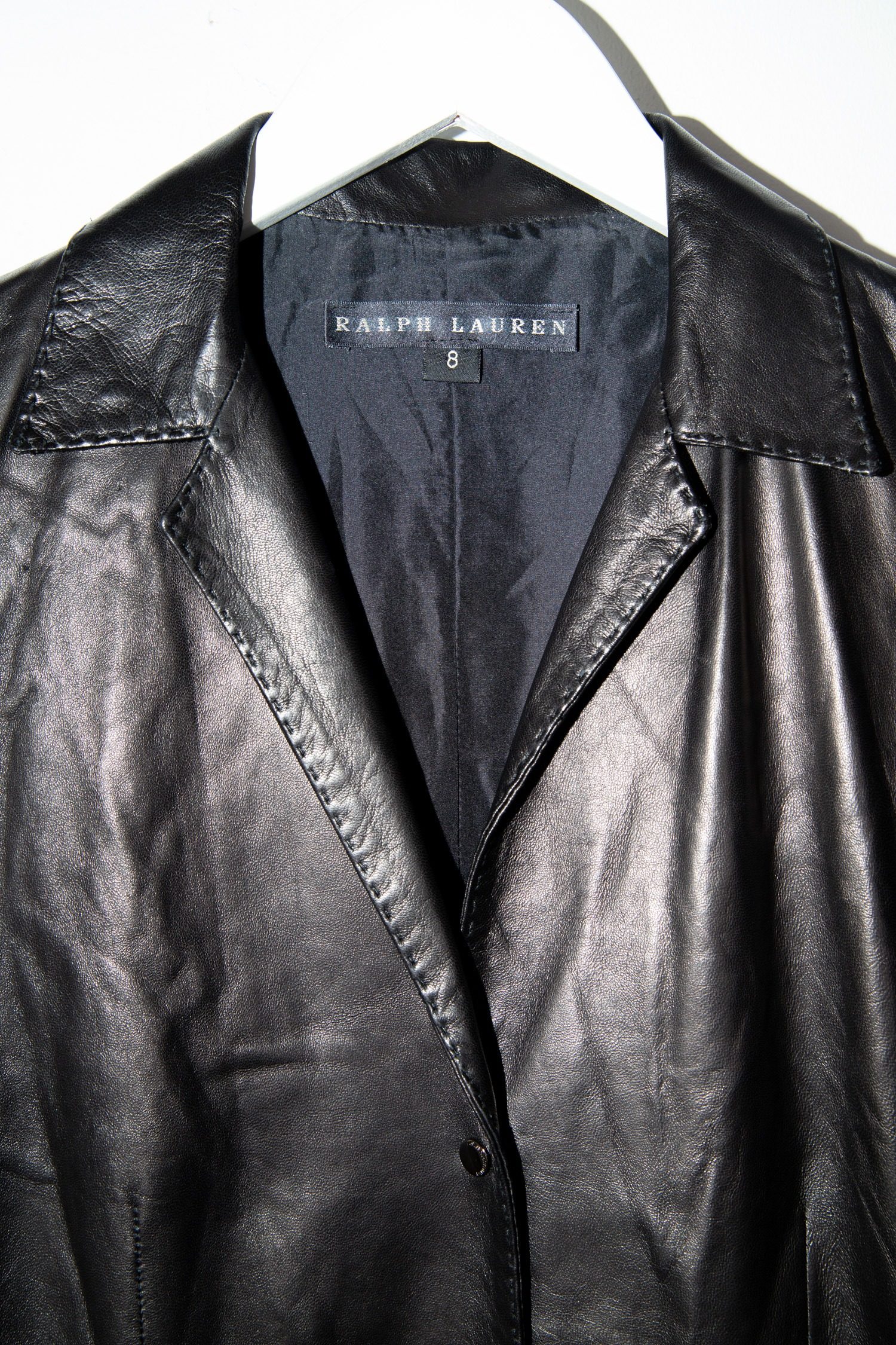 Thumbnail of http://Vintage%20Ralph%20Lauren%20Lederkleid%20in%20Schwarz