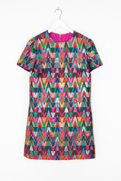 Vintage Valentino Minikleid mit grafischen Muster