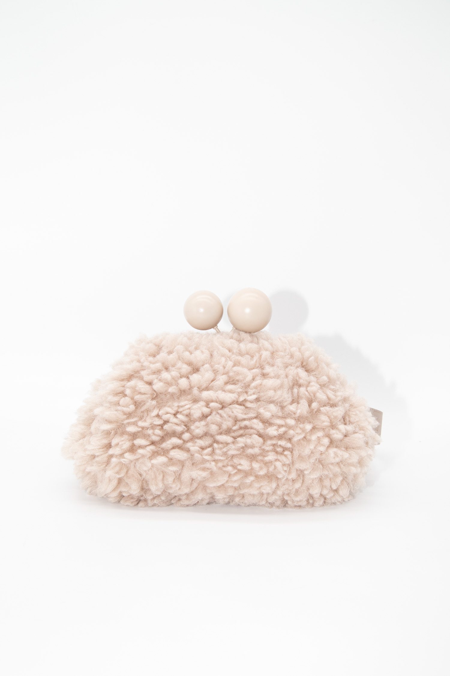 Weekend Max Mara "Pasticcino Breda" Plüsch Tasche in Beige